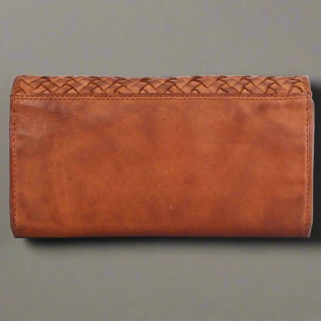 Women's Leather Basket Weave Purse Women's Wallets Boutique of Leathers/Open Road