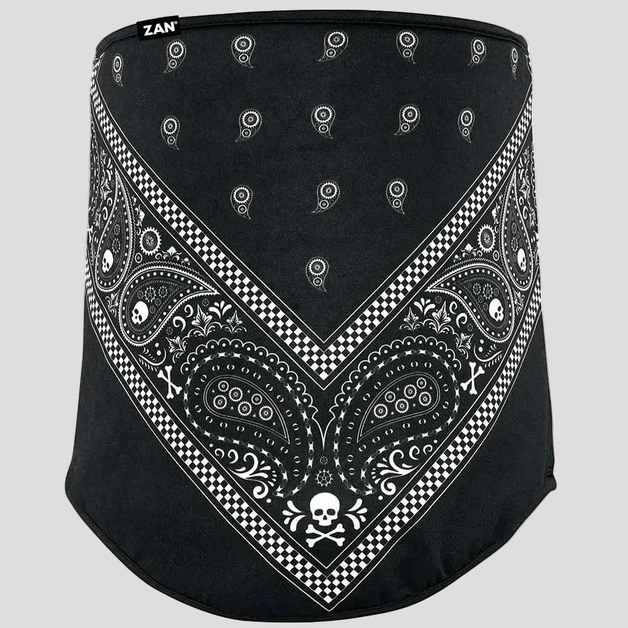 ZANheadgear Black Paisley Motley Tube Neck Gaiters & Masks Boutique of Leathers/Open Road
