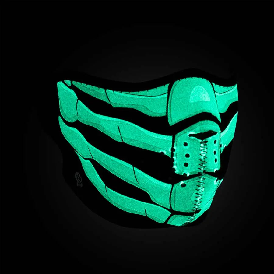 ZANheadgear Half Mask Neoprene Bone Breath Glow in the Dark - Boutique of Leathers/Open Road