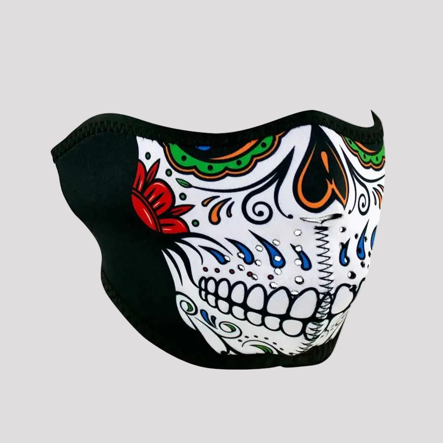 ZANheadgear Half Mask Neoprene Muerte Skull - Boutique of Leathers/Open Road