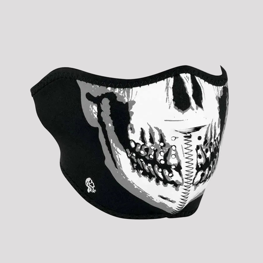 ZANheadgear Half Mask Neoprene Skull Face Glow in the Dark - Boutique of Leathers/Open Road