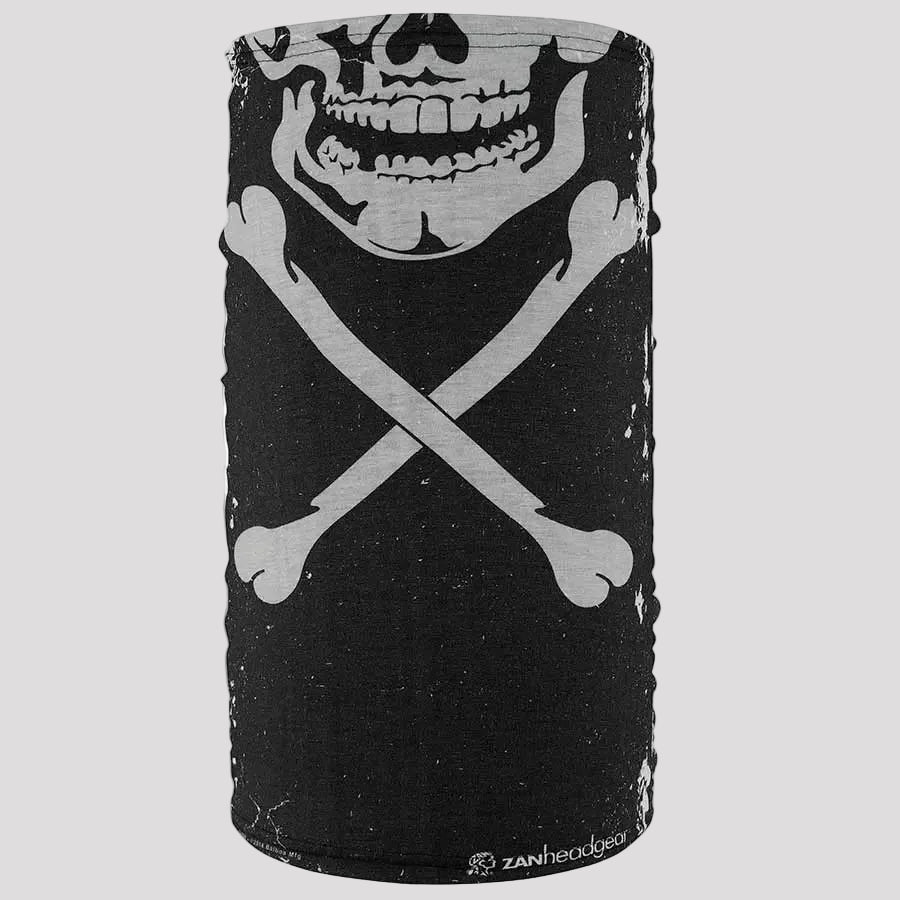 ZANheadgear Skull And Cross Bones Motley Tube Neck Gaiters & Masks Boutique of Leathers/Open Road
