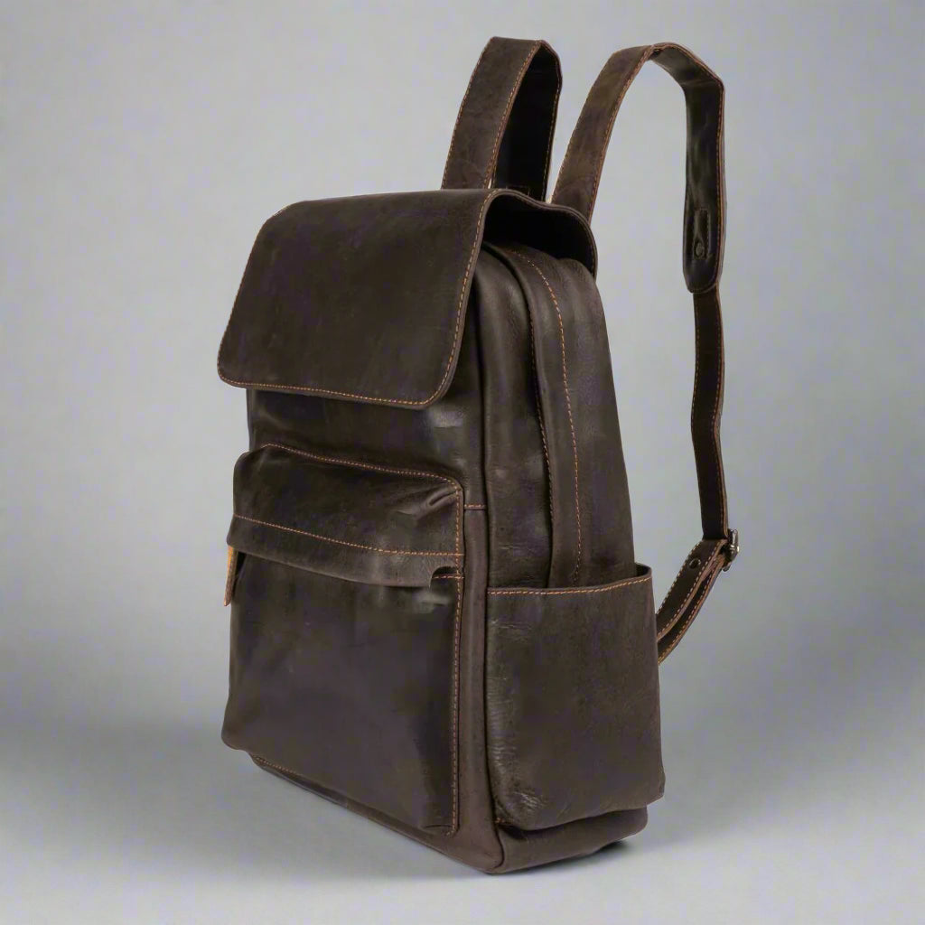 Greenwood Leather Vintage Laptop Backpack - Boutique of Leathers/Open Road