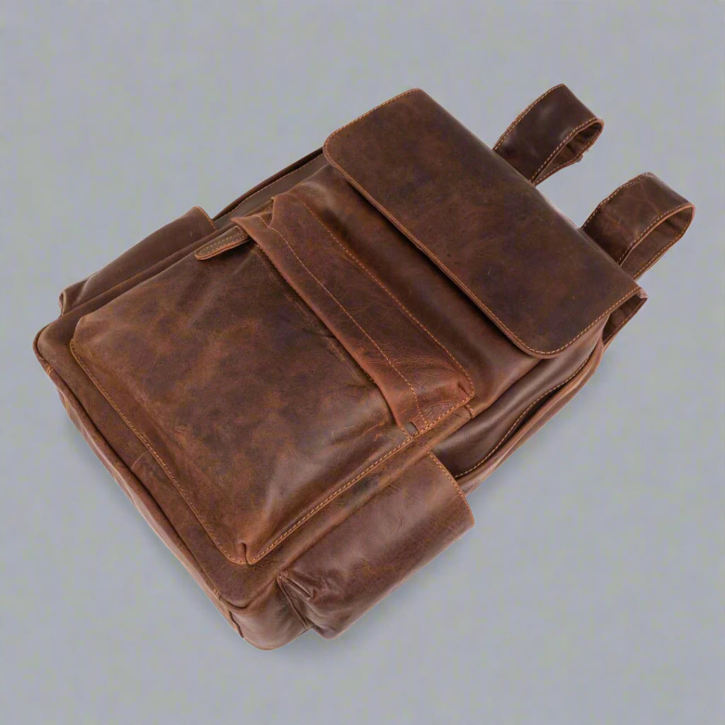 Greenwood Leather Vintage Laptop Backpack - Boutique of Leathers/Open Road