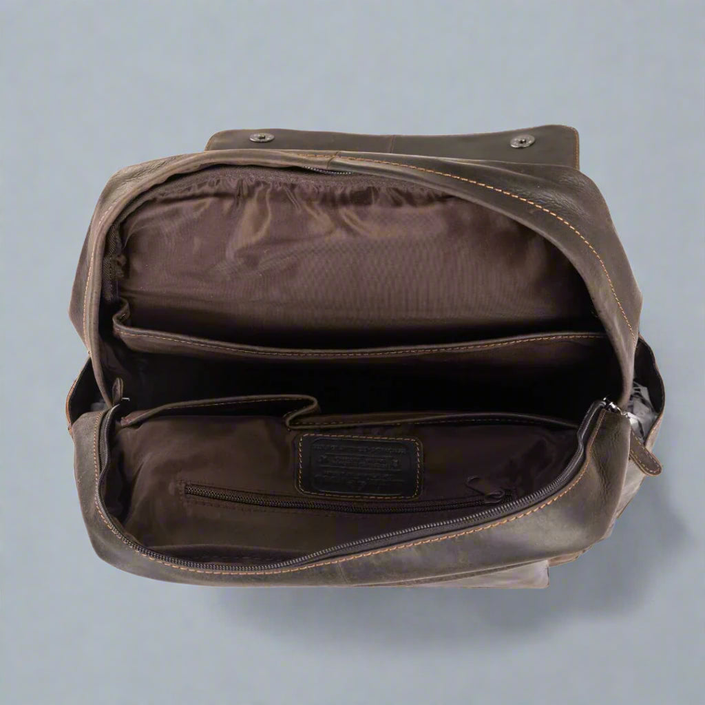 Greenwood Leather Vintage Laptop Backpack - Boutique of Leathers/Open Road