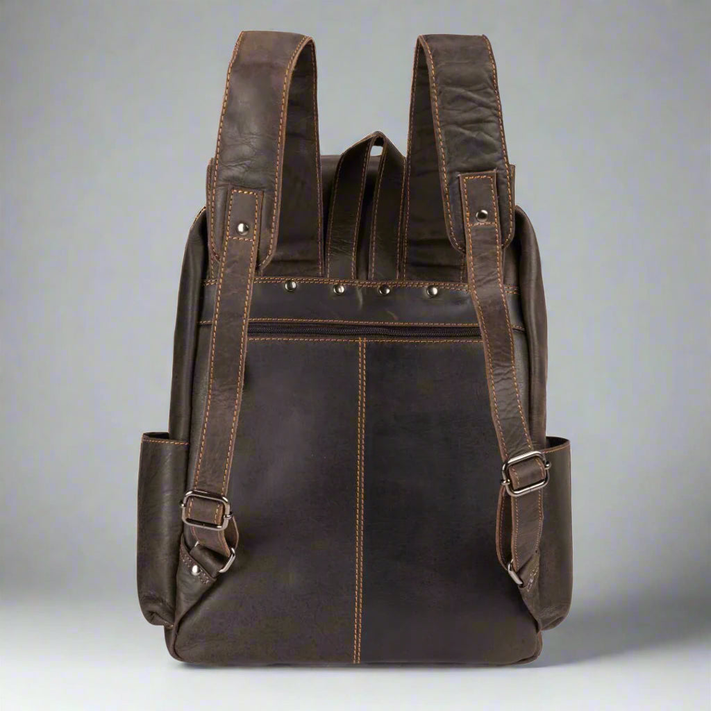 Greenwood Leather Vintage Laptop Backpack - Boutique of Leathers/Open Road