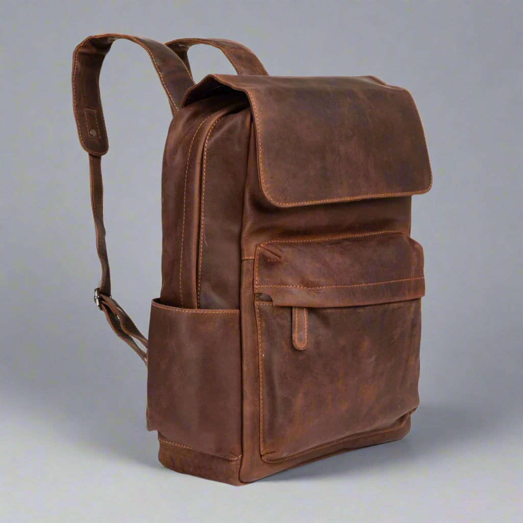 Greenwood Leather Vintage Laptop Backpack - Boutique of Leathers/Open Road