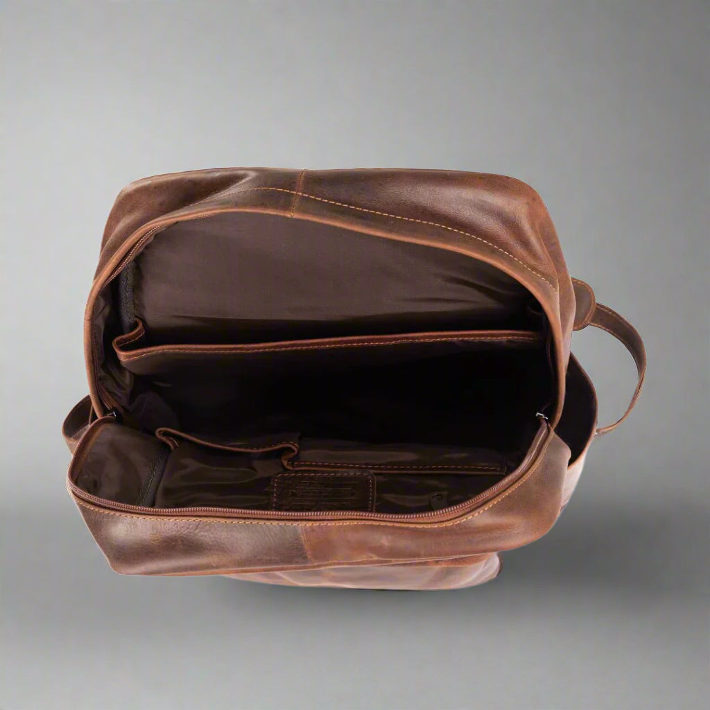 Greenwood Leather Vintage Laptop Backpack - Boutique of Leathers/Open Road