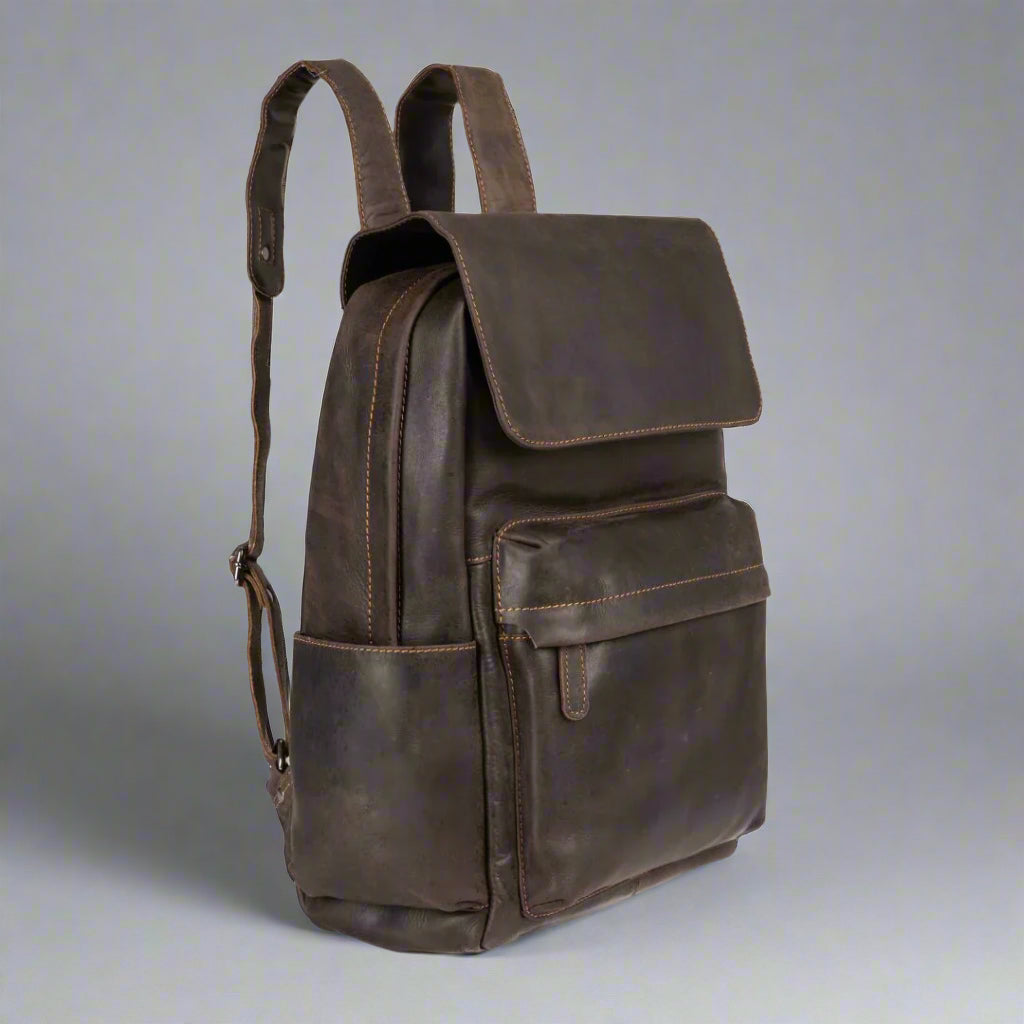 Greenwood Leather Vintage Laptop Backpack - Boutique of Leathers/Open Road