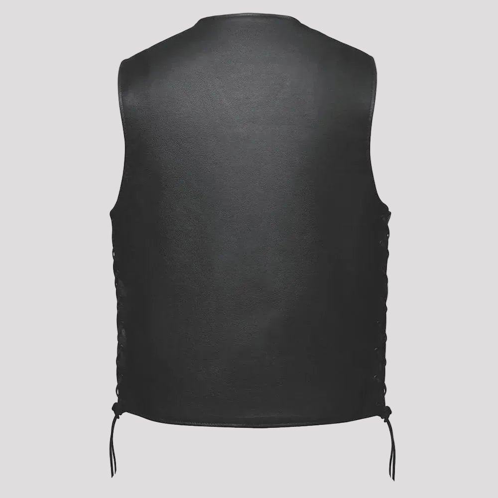 Unik International Men's Laced Side Motorcycle Vest - Boutique of Leathers/Open Road