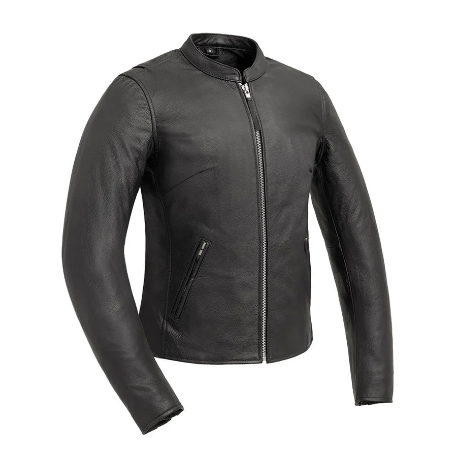 Women’s Motorcycle Leather Jacket. Lightweight Cowhide with Armor Pockets - Boutique of Leathers/Open Road