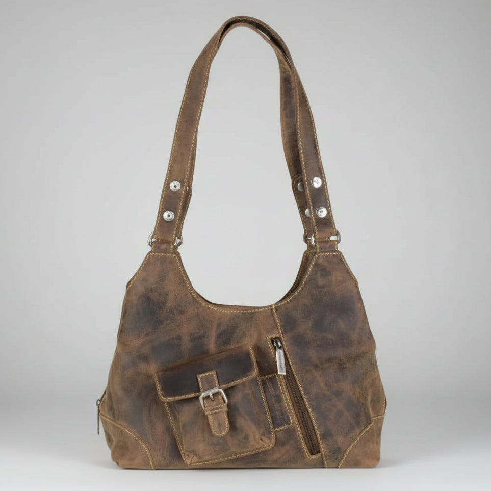 Greenburry Shopper for Women Vintage Leather Tote Bag 3 Compartments