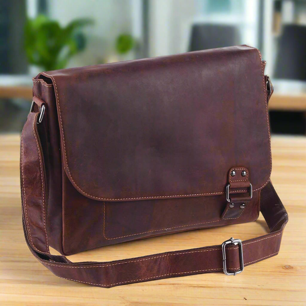 Greenwood Leather Laptop Bag - Boutique of Leathers/Open Road