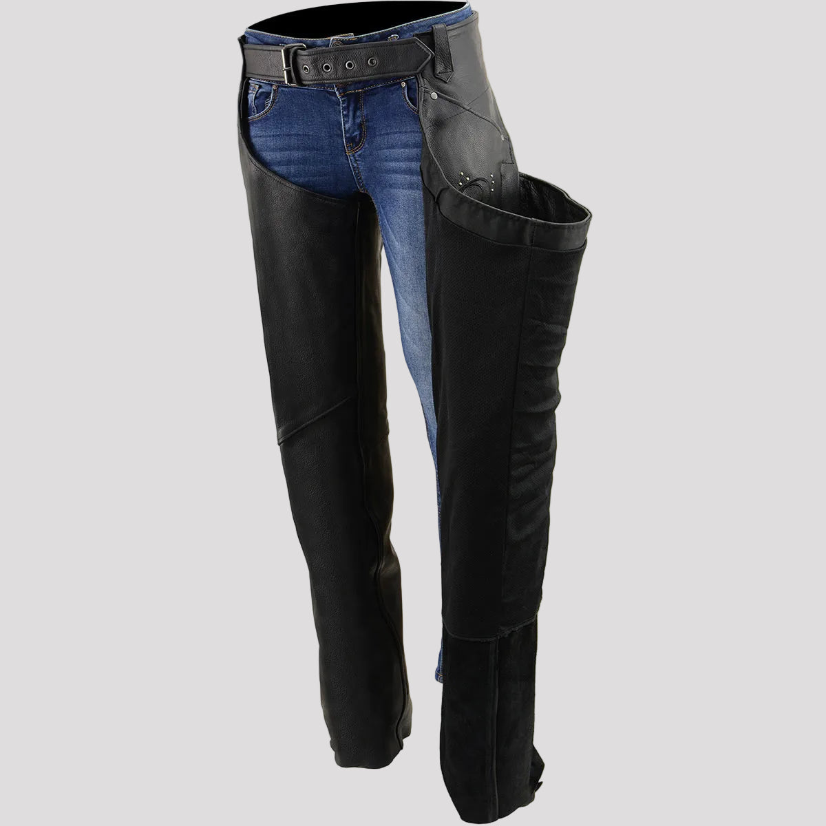 BOL/Open Road Women's Suede Wing Design Leather Chaps - Boutique of Leathers/Open Road
