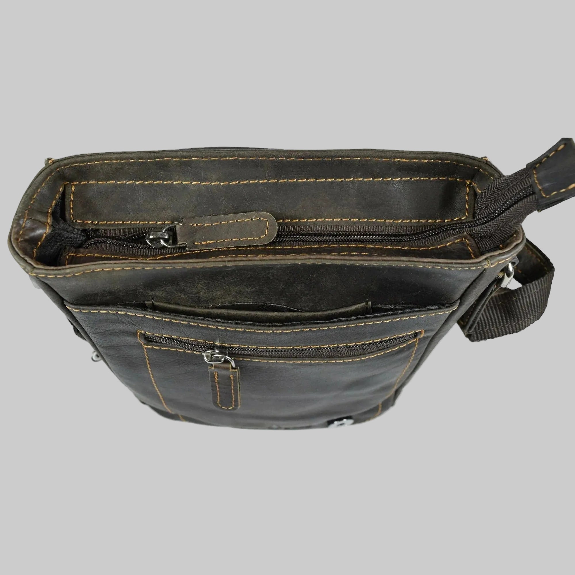 Greenwood Leather Mini-Messenger Bag - Boutique of Leathers/Open Road