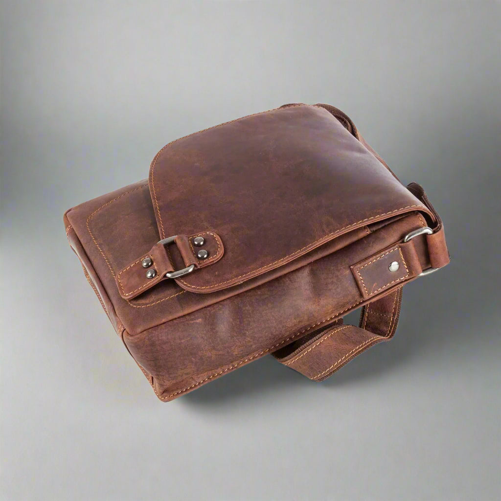Greenwood Leather Mini-Messenger Bag - Boutique of Leathers/Open Road