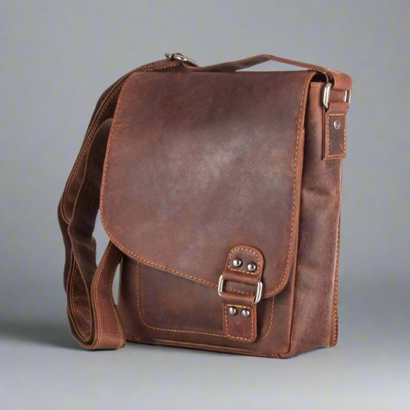 Greenwood Leather Mini-Messenger Bag - Boutique of Leathers/Open Road