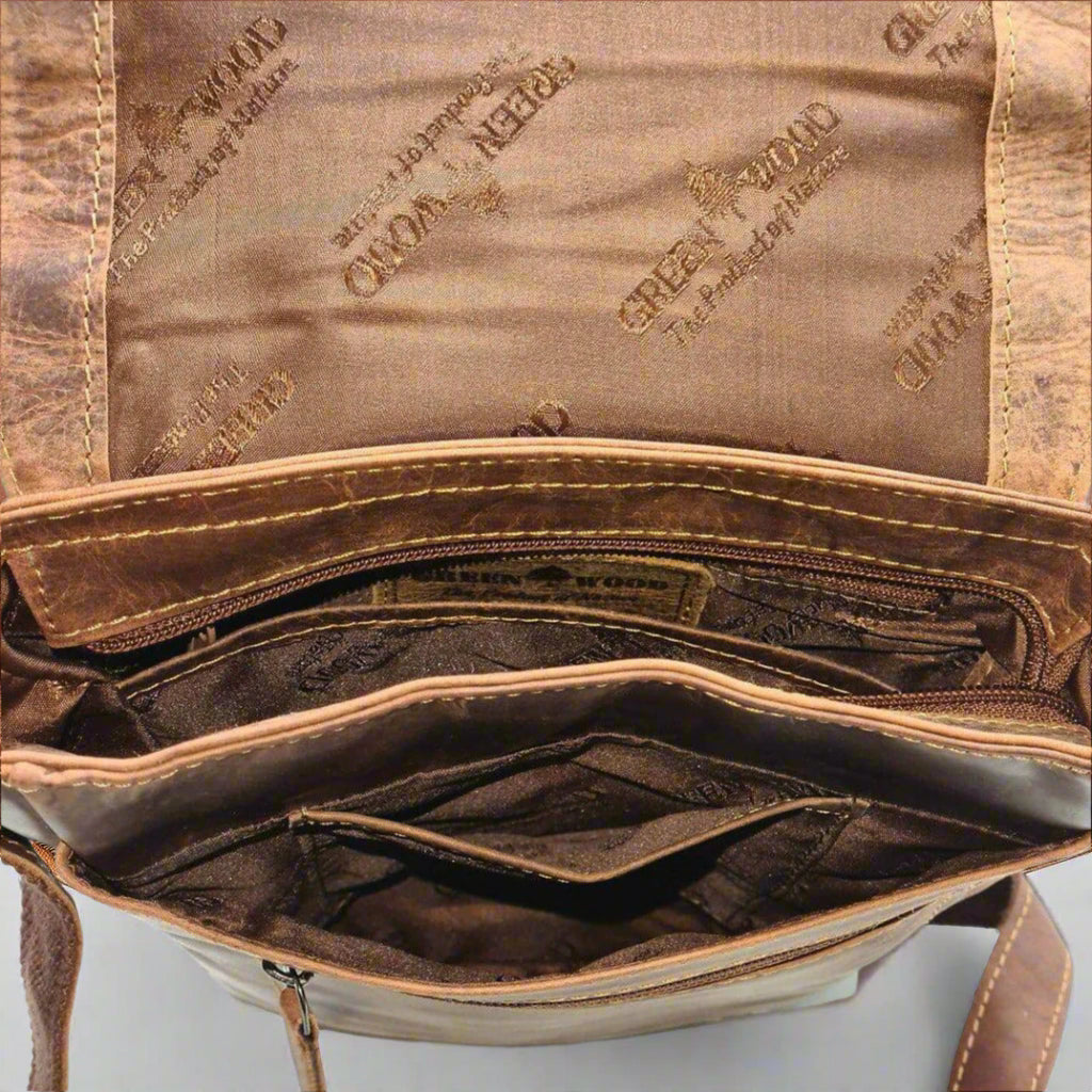 Greenwood Leather Mini-Messenger Bag - Boutique of Leathers/Open Road