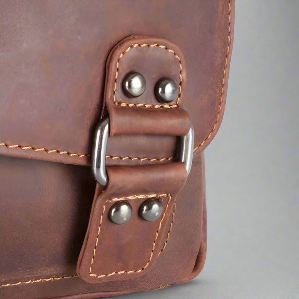 Greenwood Leather Mini-Messenger Bag - Boutique of Leathers/Open Road