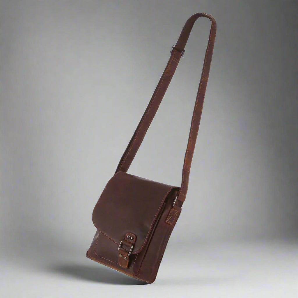 Greenwood Leather Mini-Messenger Bag - Boutique of Leathers/Open Road