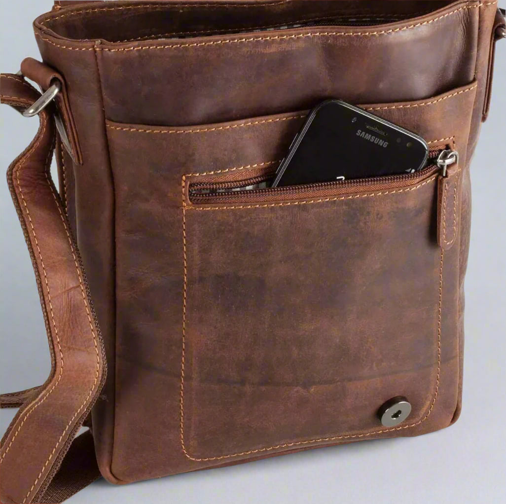 Greenwood Leather Mini-Messenger Bag - Boutique of Leathers/Open Road