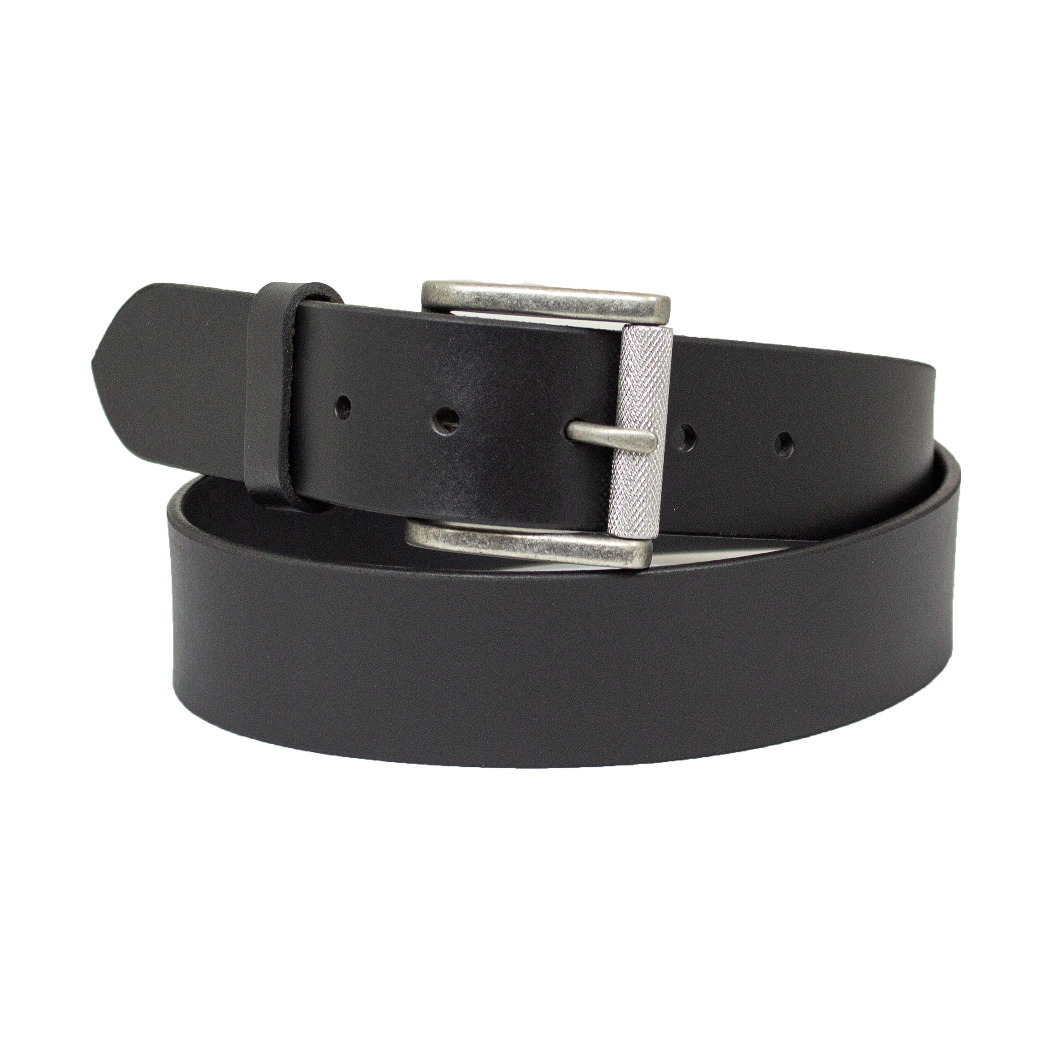 BOL Men's Solid Leather Roller Removable Buckle Belt