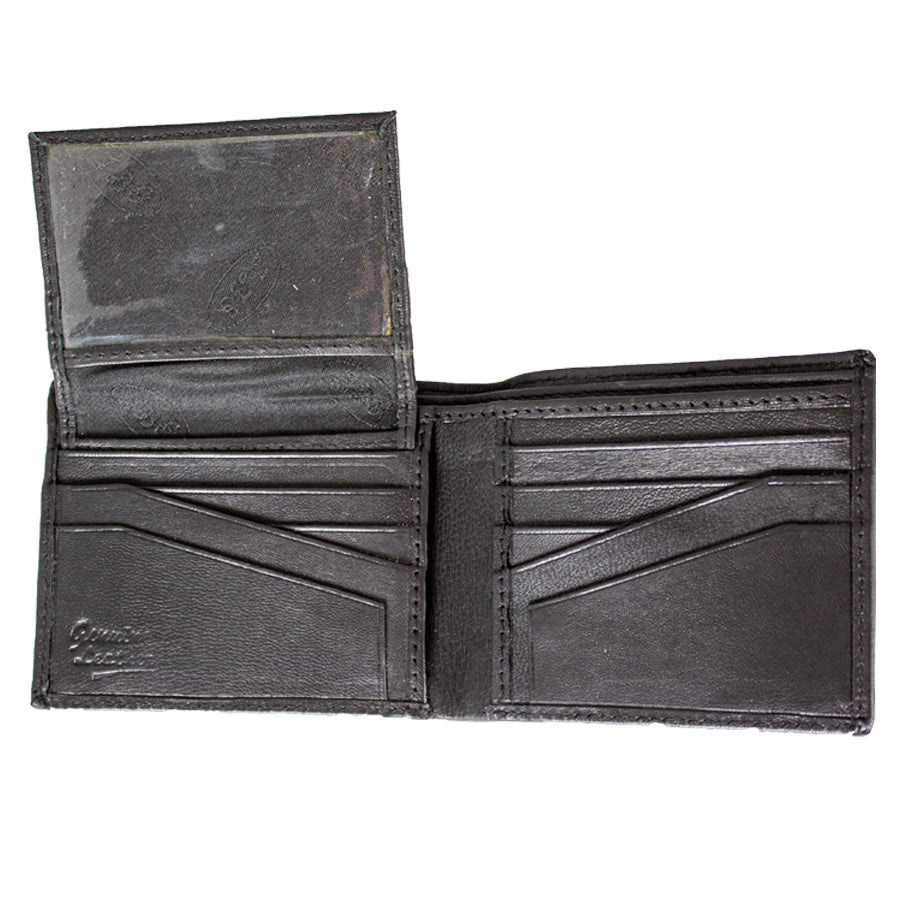 Men's Removable Flip Up Bifold Leather Wallet