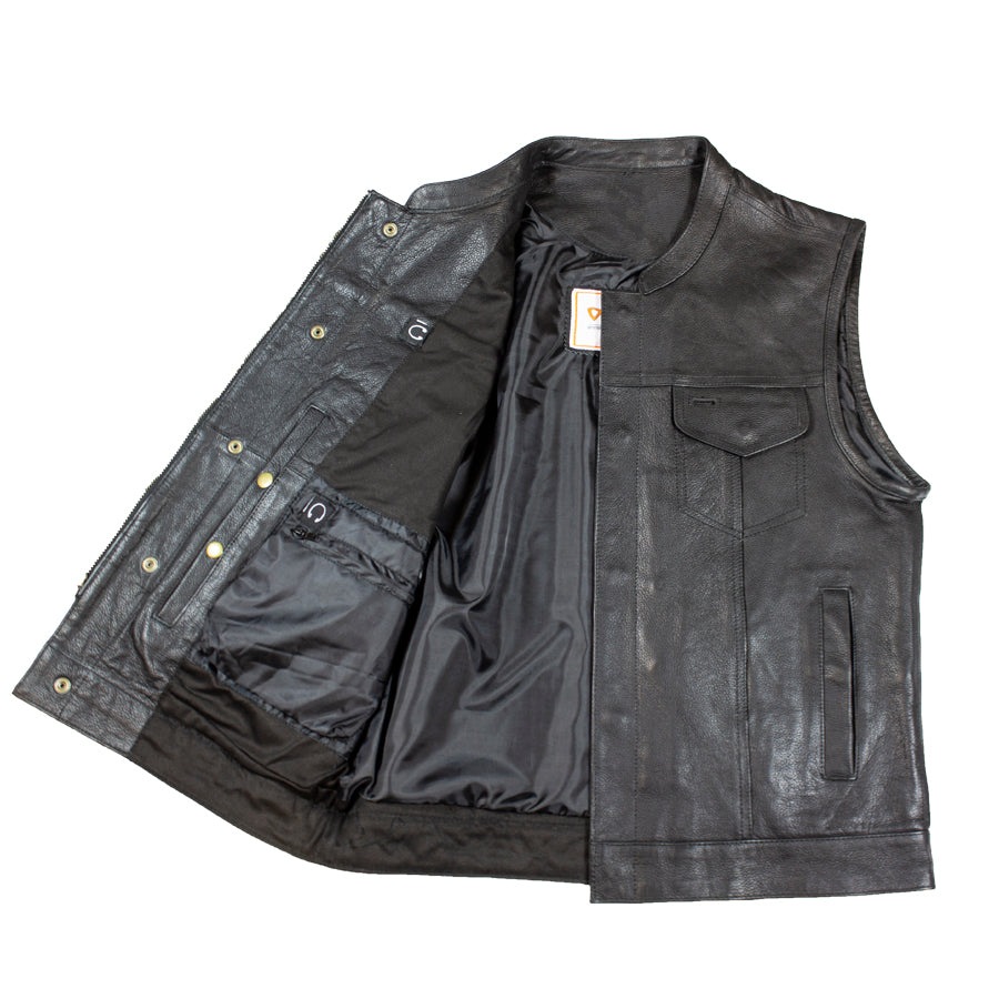 Men's Leather Club Vest