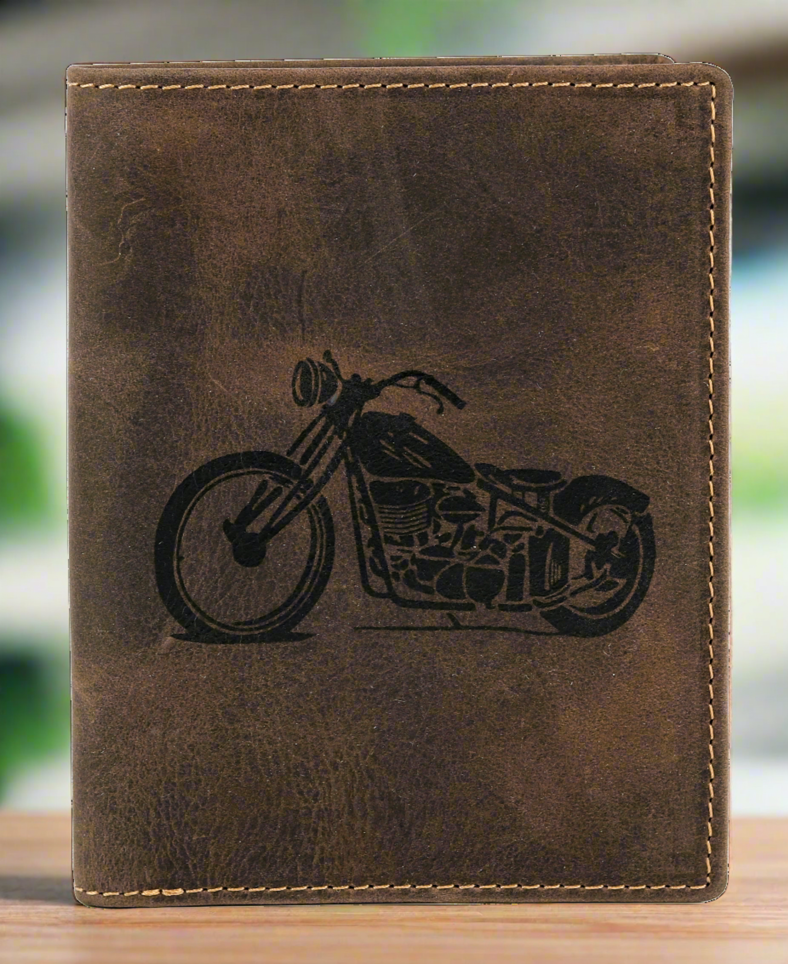 BOL/Open Road Men's Motorycle Distressed Leather Wallet