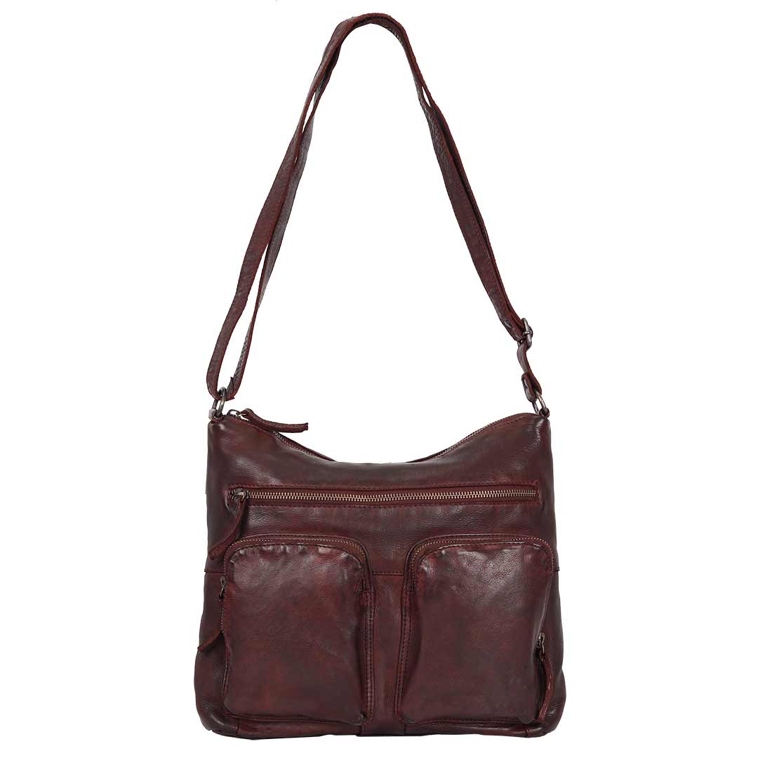 MET Double Front Pocket Leather Bag