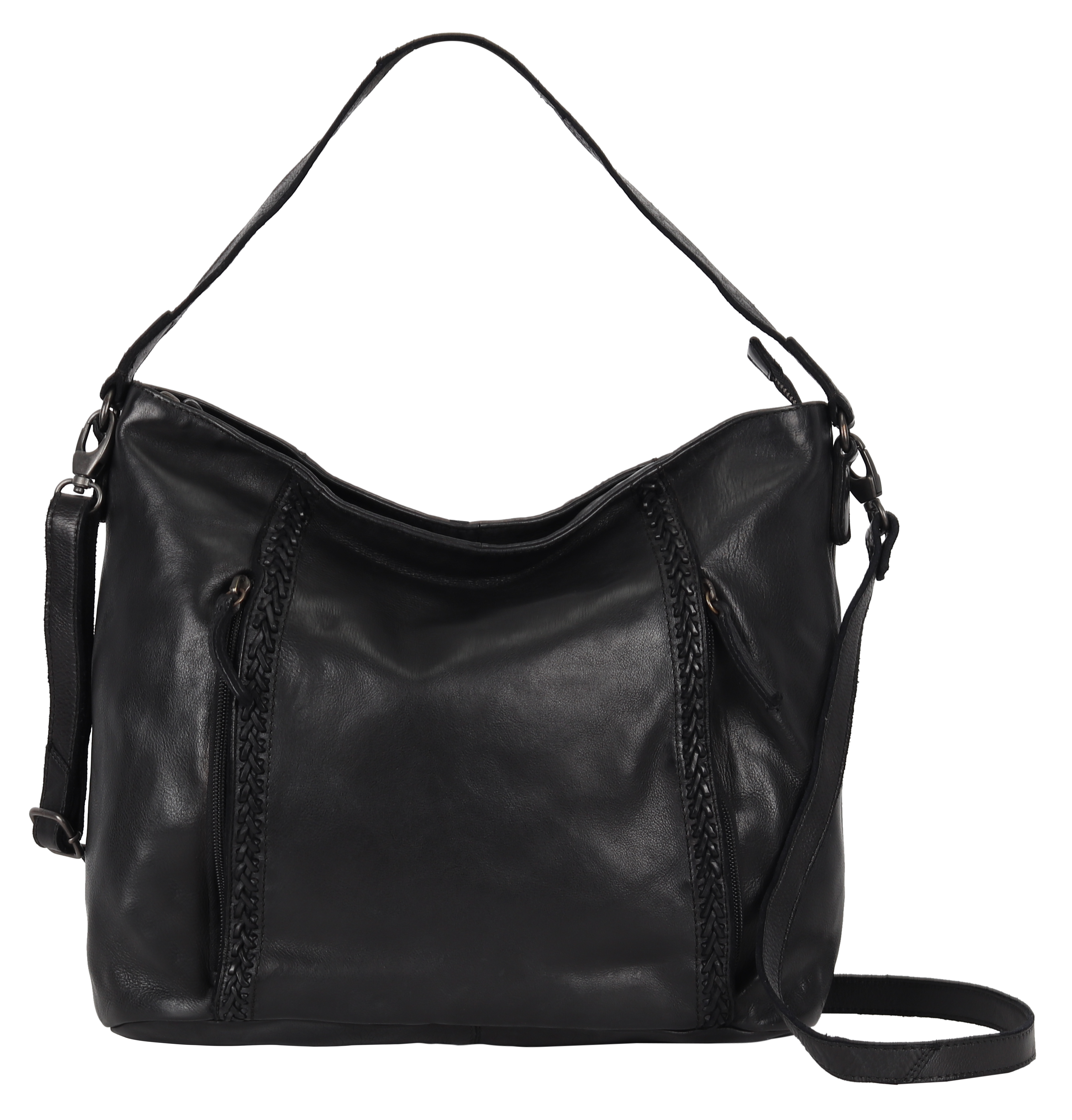 MET Large Braided Leather Handbag