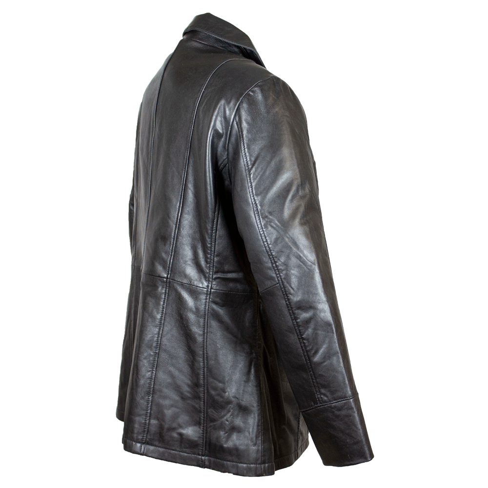 BOL Women's Long Zip Up Leather Jacket