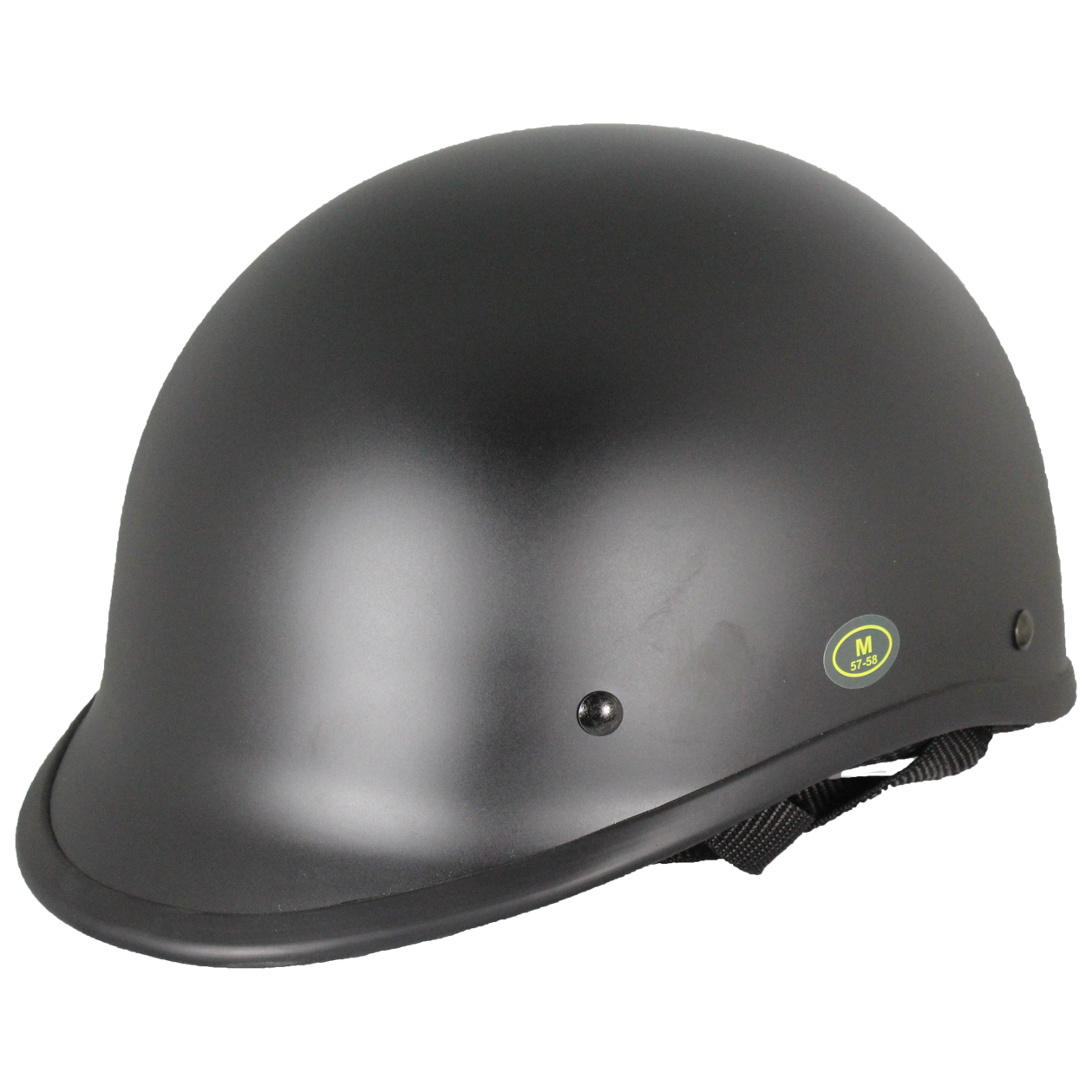 West Coast Leather Black Peak Half Helmet