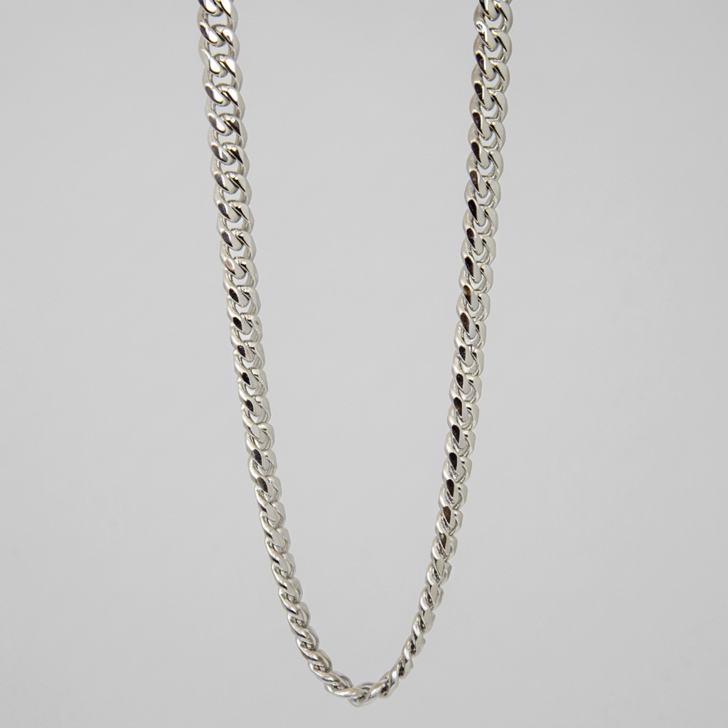 Men’s 24" Stainless Steel Curb Chain Necklace. Heavy-Duty Polished Biker Link - Boutique of Leathers/Open Road