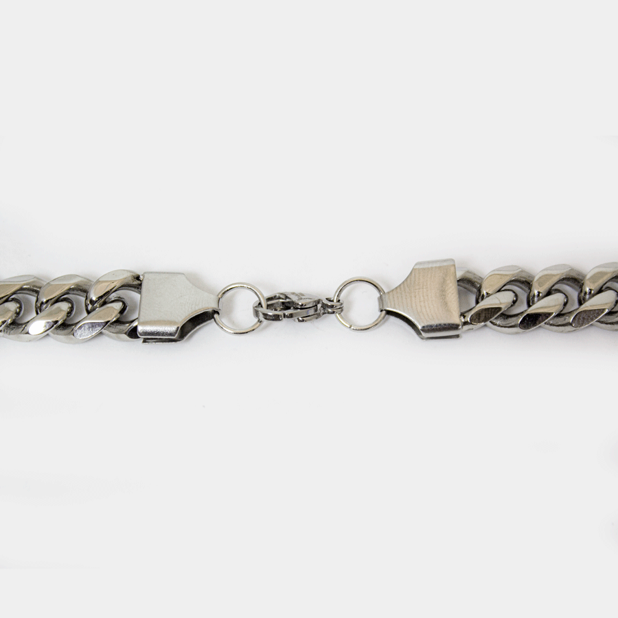 Men’s 24" Stainless Steel Curb Chain Necklace. Heavy-Duty Polished Biker Link - Boutique of Leathers/Open Road