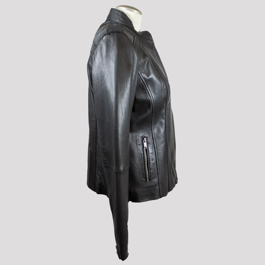 BOL Women's Basket Weave Accent Leather Jacket - Boutique of Leathers/Open Road