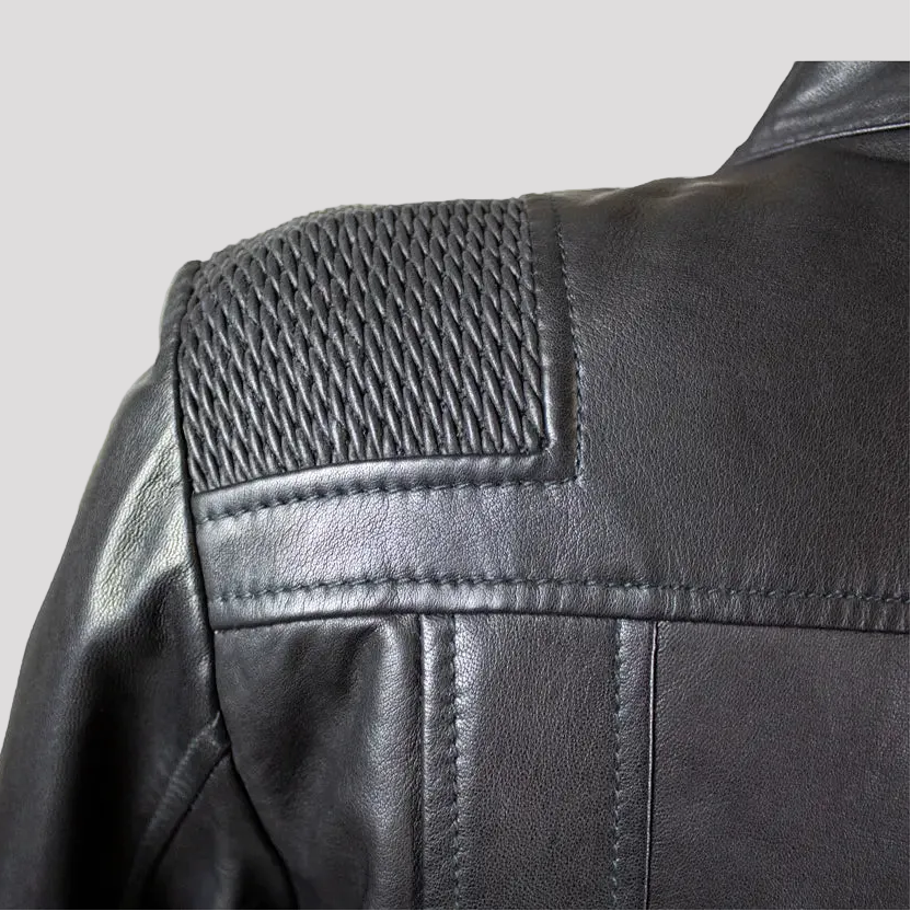 BOL Women's Basket Weave Accent Leather Jacket - Boutique of Leathers/Open Road