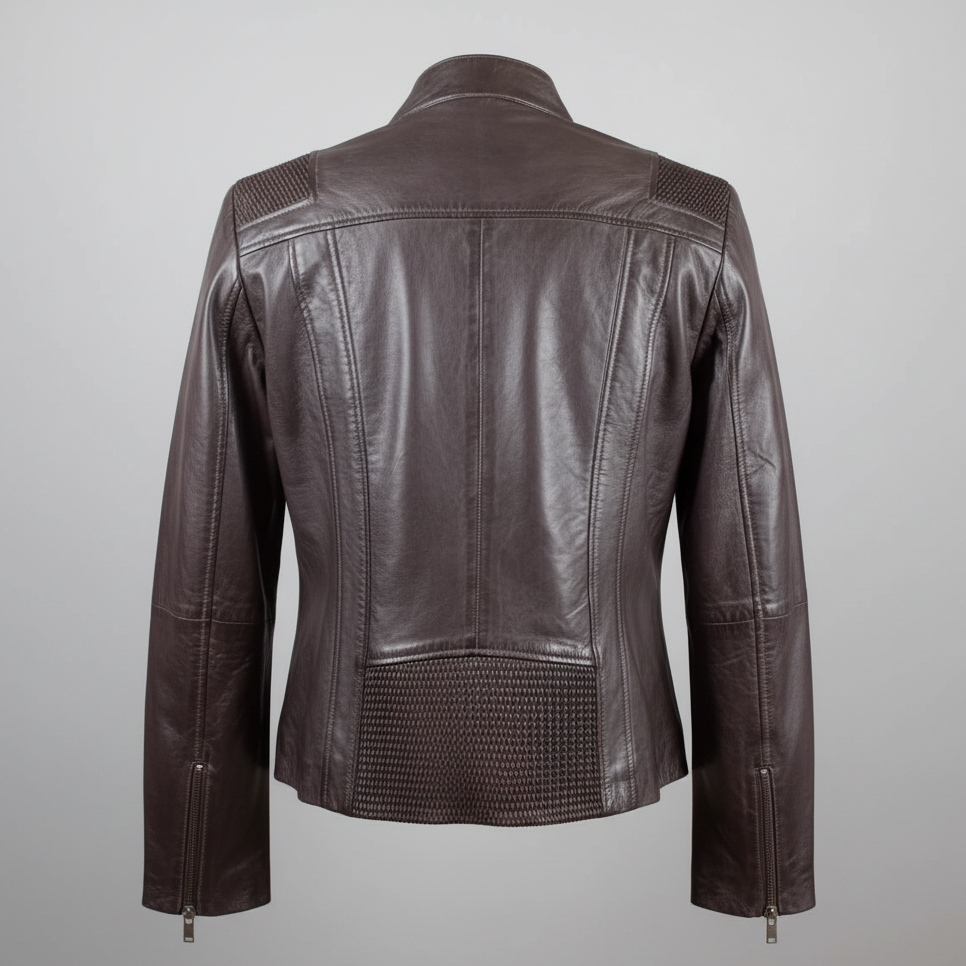 BOL Women's Basket Weave Accent Leather Jacket - Boutique of Leathers/Open Road