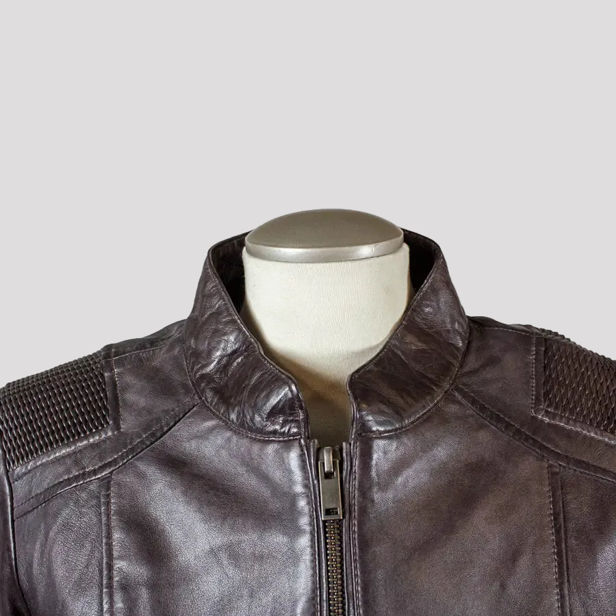 BOL Women's Basket Weave Accent Leather Jacket - Boutique of Leathers/Open Road