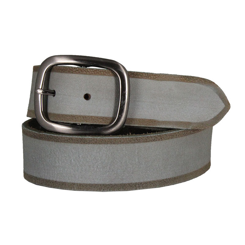 Women's Bordered Distressed Leather Belt