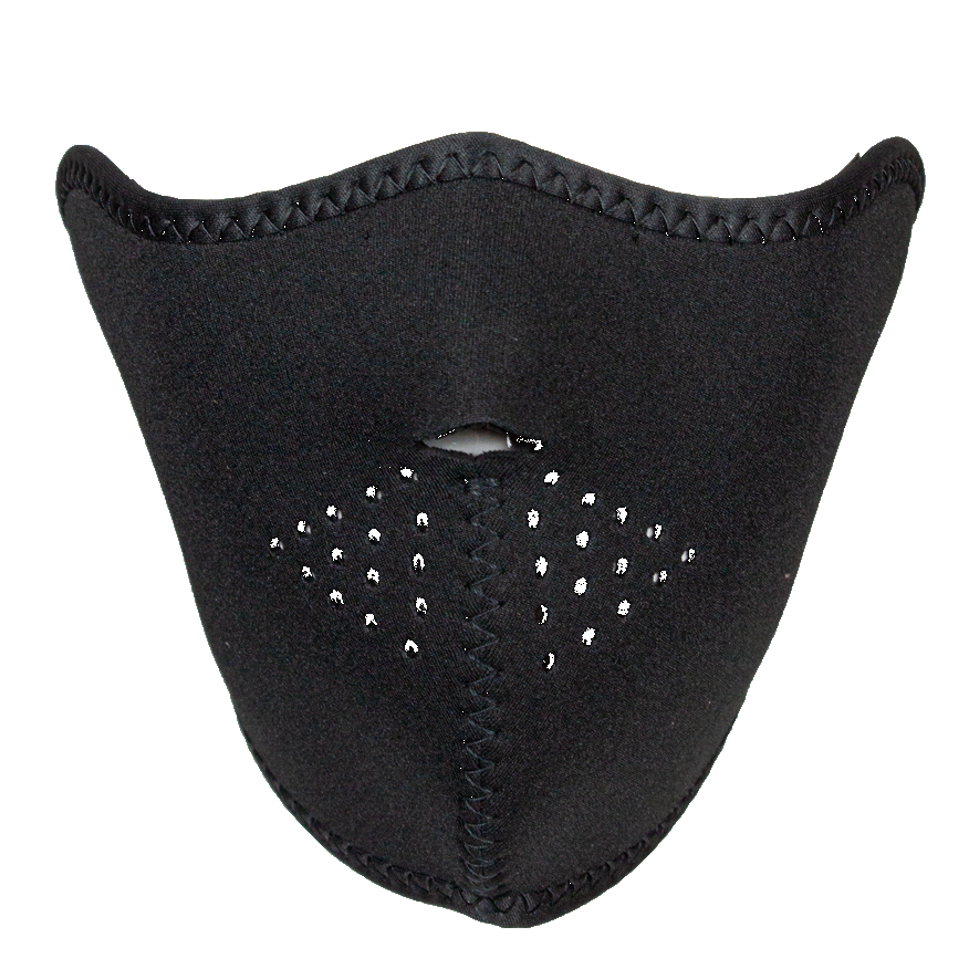 Plain Black Neoprene Half Mask