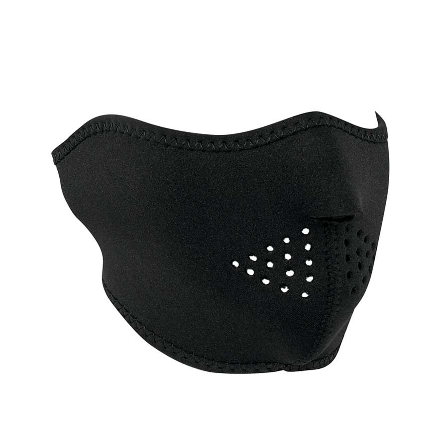 ZANheadgear Plain Black Neoprene Half Mask
