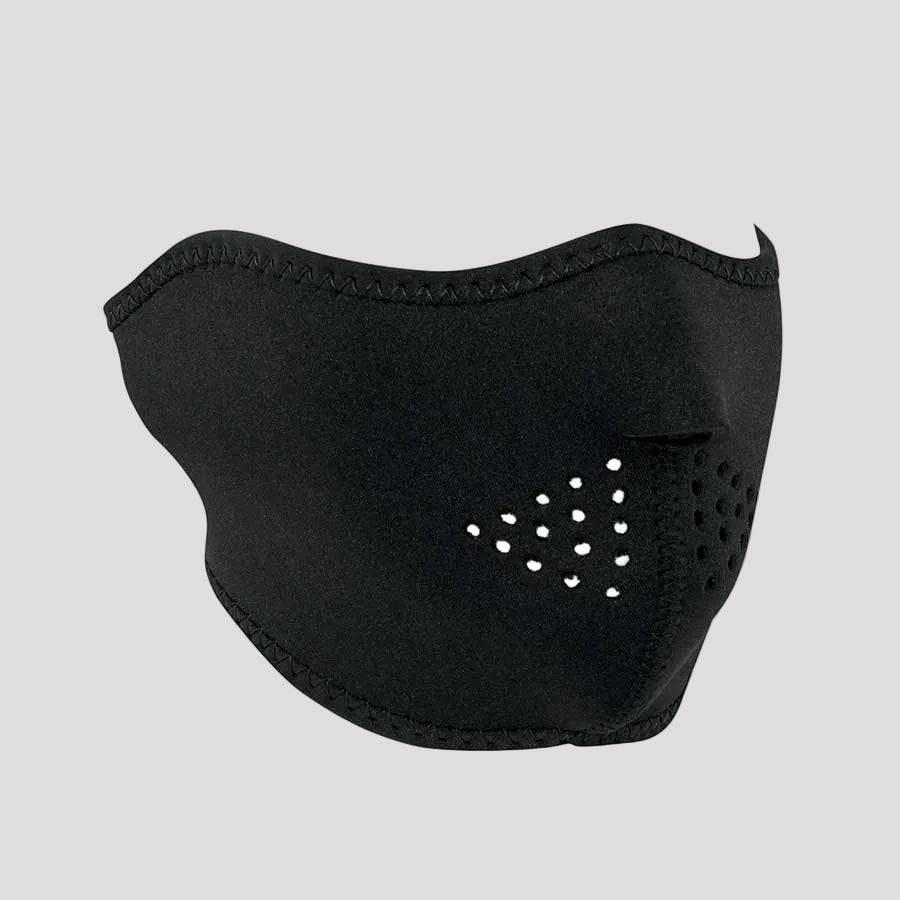 ZANheadgear Plain Black Neoprene Half Mask - Boutique of Leathers/Open Road