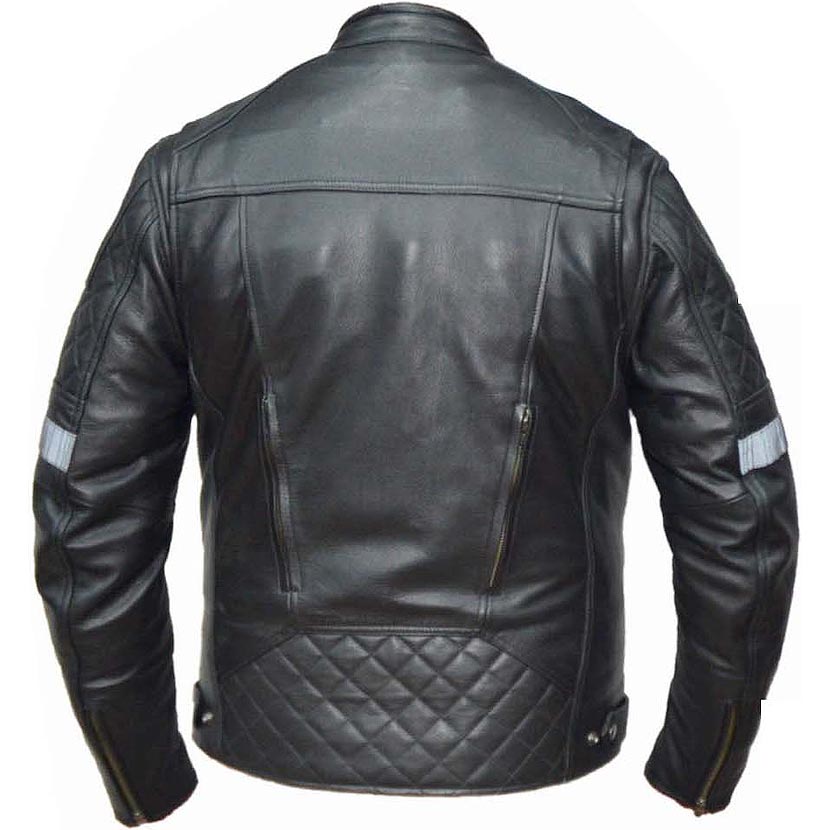 Unik Men's Reflective Stripe Motorcycle Jacket
