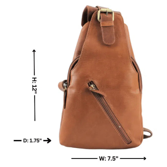 Premium Handcrafted Leather Sling Bag | Backpack | Crossbody Messenger Bag - Boutique of Leathers/Open Road