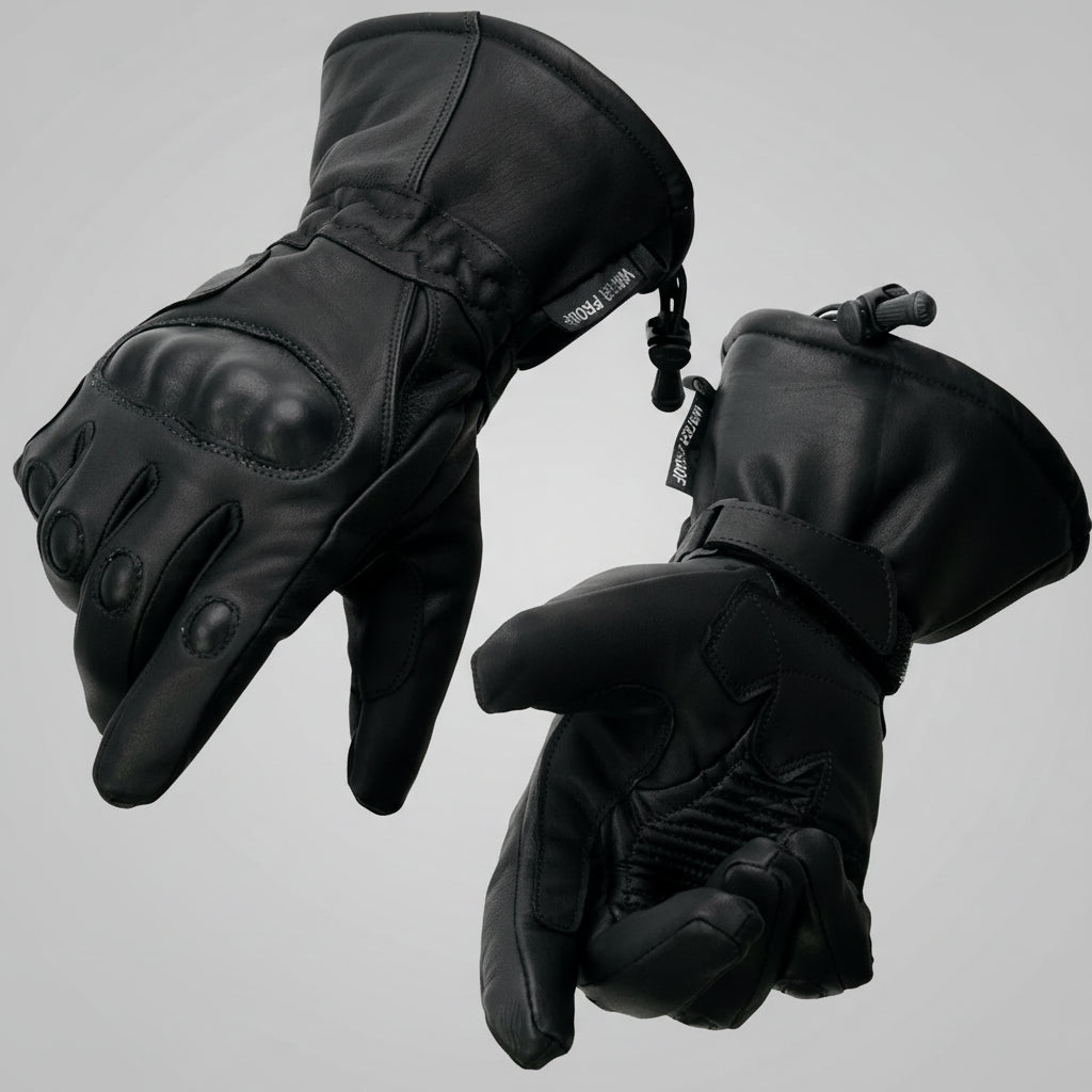 Open Road Men's Armored Gauntlet Leather Motorcycle Gloves