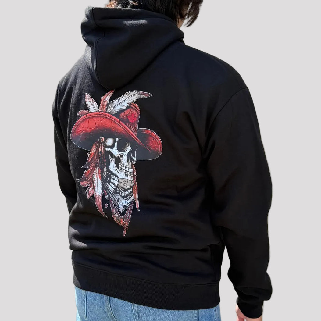 Open Road Men's Western Skull Graphic Hoodie
