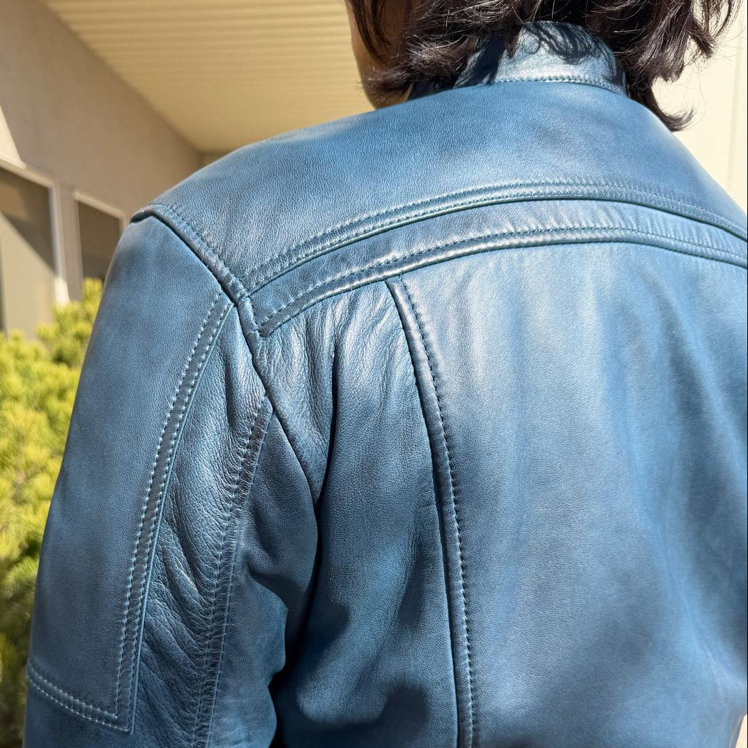 BOL Men's Waxed Sheep Prime Leather Jacket - Boutique of Leathers/Open Road