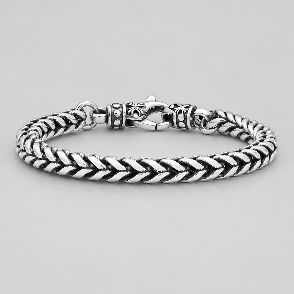 Men's Heavy Duty Wheat Chain Stainless Steel Bracelet Biker Jewelry - Boutique of Leathers/Open Road