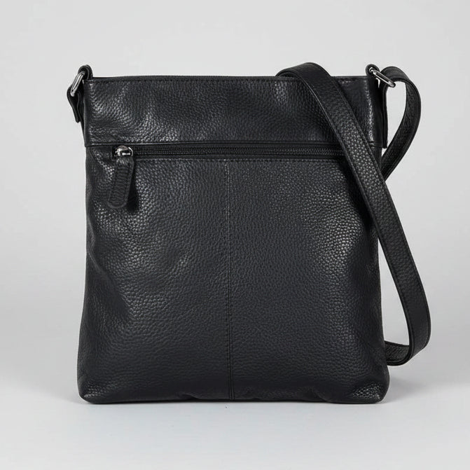 Greenwood Leather Multi Zip Crossbody Bag | Premium Full Grain Leather Shoulder Bag